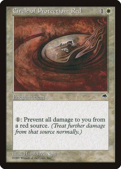 Circle of Protection: Red TMP-11 Tempest Magic card
