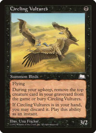 Circling Vultures WTH-64 Weatherlight Magic card