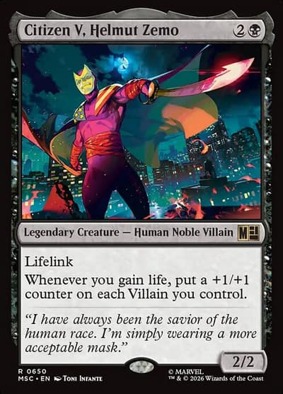 Citizen V, Helmut Zemo 650 Marvel Super Heroes Commander Magic card