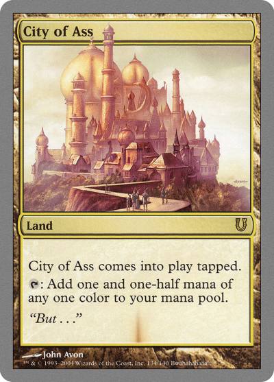 City of Ass UNH-134 Unhinged Magic card