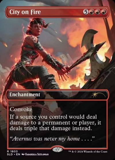 City on Fire SLD-1803 Secret Lair Drop Magic card