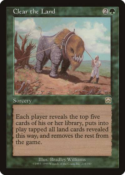 Clear the Land MMQ-235 Mercadian Masques Magic card