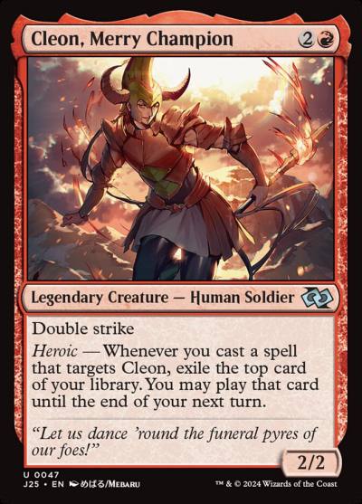 Cleon, Merry Champion J25-47 Foundations Jumpstart Magic card