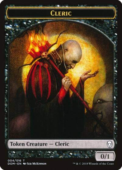 Cleric TDOM-4 Dominaria Tokens Magic card