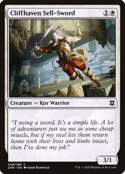 Cliffhaven Sell-Sword 8 Zendikar Rising Magic card