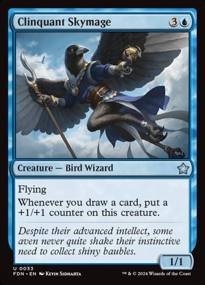 Clinquant Skymage 33 Foundations Magic card