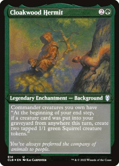 Cloakwood Hermit CLB-514 Commander Legends: Battle for Baldur's Gate Magic card