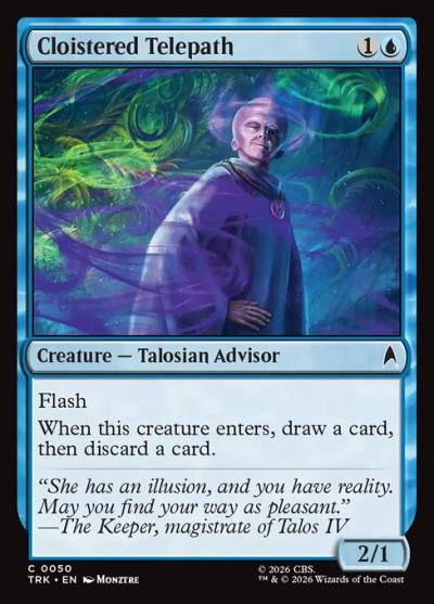 Cloistered Telepath TRK-50 Star Trek Magic card