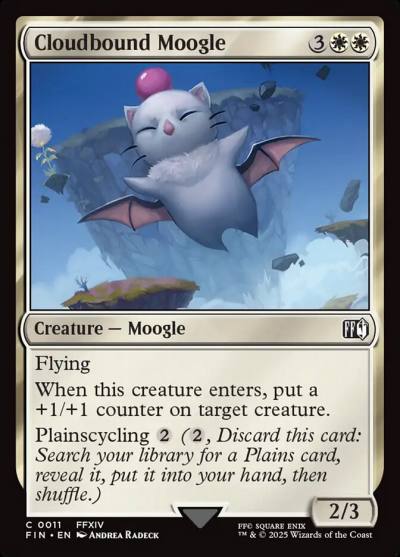 Cloudbound Moogle FIN-11 Final Fantasy Magic card