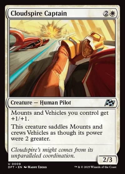 Cloudspire Captain DFT-9 Aetherdrift Magic card