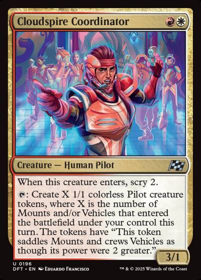 Cloudspire Coordinator DFT-196 Aetherdrift Magic card