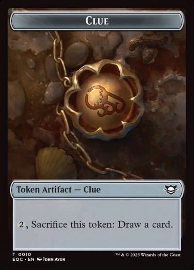 Clue TEOC-10 Edge of Eternities Commander Tokens Magic card