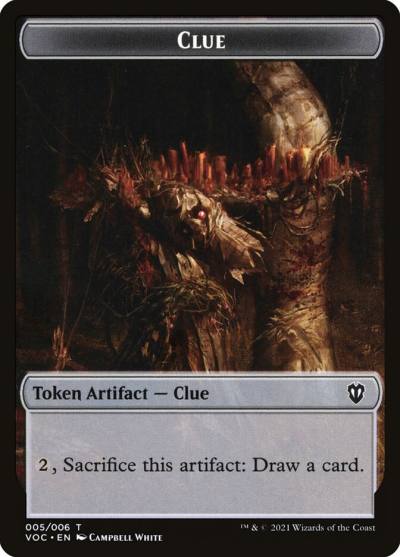 Clue TVOC-5 Crimson Vow Commander Tokens Magic card