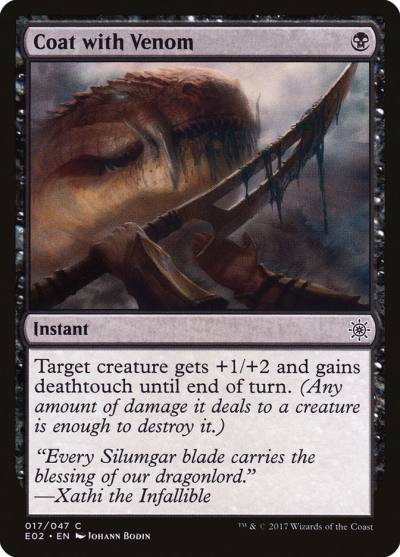 Coat with Venom E02-17 Explorers of Ixalan Magic card