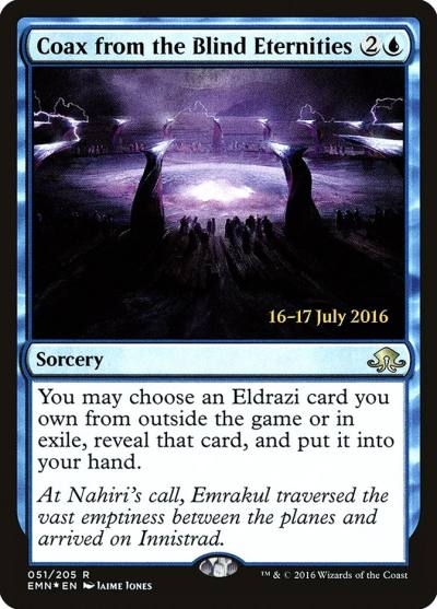 Coax from the Blind Eternities PEMN-51S Eldritch Moon Promos Magic card