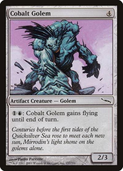 Cobalt Golem 157 Mirrodin Magic card