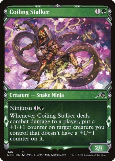 Coiling Stalker NEO-346 Kamigawa: Neon Dynasty Magic card