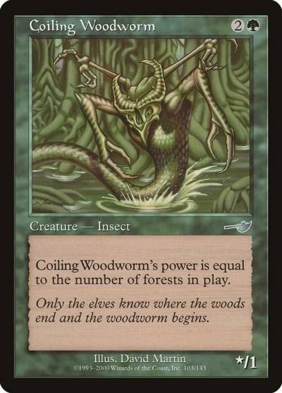 Coiling Woodworm 103 Nemesis Magic card