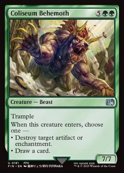 Coliseum Behemoth FIN-181 Final Fantasy Magic card