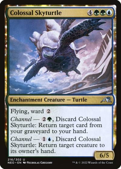Colossal Skyturtle 216 Kamigawa: Neon Dynasty Magic card