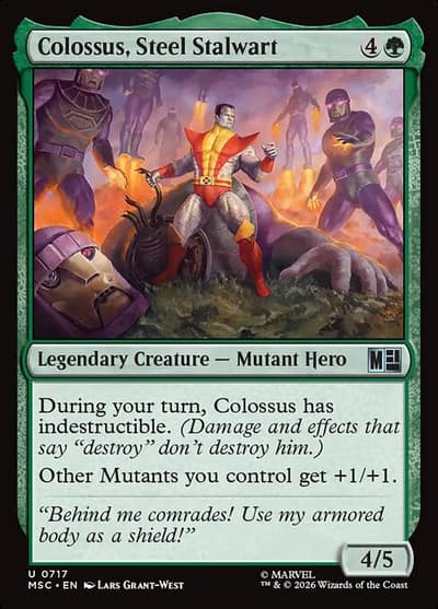 Colossus, Steel Stalwart 717 Marvel Super Heroes Commander Magic card