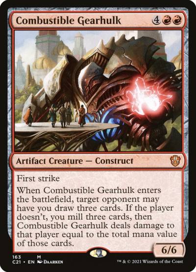 Combustible Gearhulk C21-163 Commander 2021 Magic card