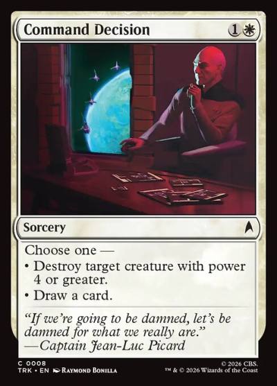 Command Decision TRK-8 Star Trek Magic card