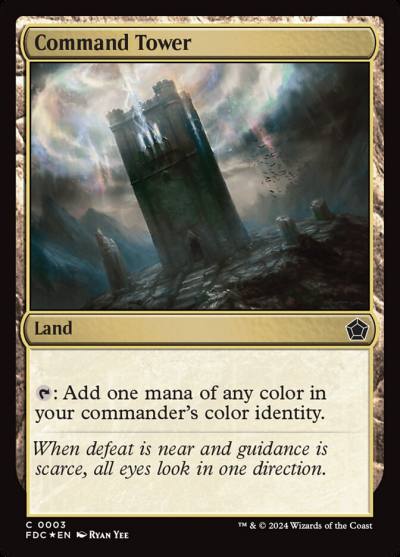 Command Tower FDC-3 Foundations Commander Magic card