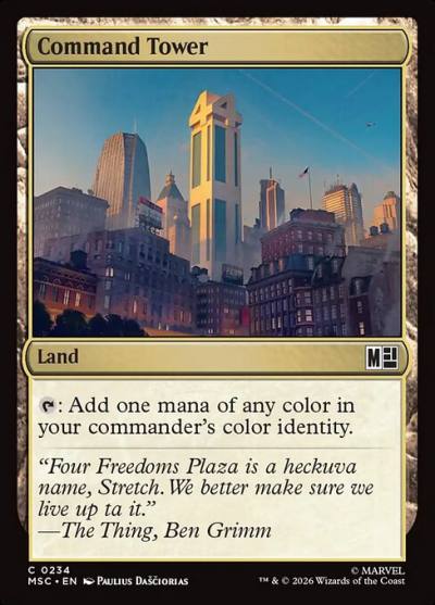 Command Tower MSC-234 Marvel Super Heroes Commander Magic card