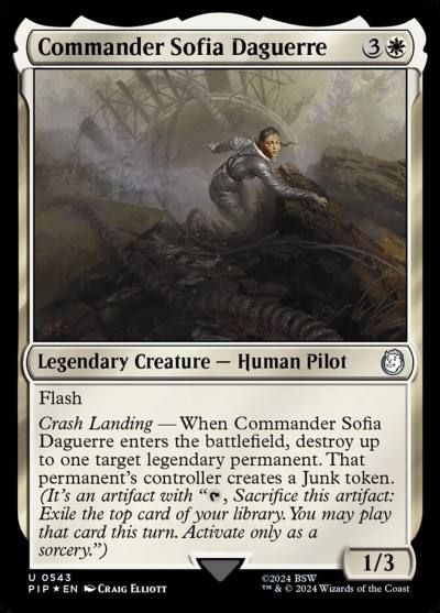 Commander Sofia Daguerre PIP-543 Fallout Magic card
