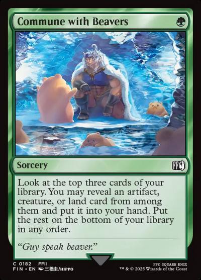 Commune with Beavers FIN-182 Final Fantasy Magic card