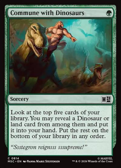 Commune with Dinosaurs MSC-814 Marvel Super Heroes Commander Magic card