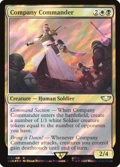 Company Commander 40K-113STAR Warhammer 40,000 Commander Magic card