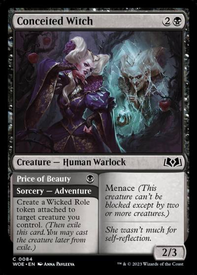 Conceited Witch // Price of Beauty 84 Wilds of Eldraine Magic card