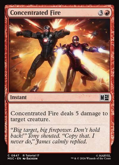 Concentrated Fire MSC-847 Marvel Super Heroes Commander Magic card