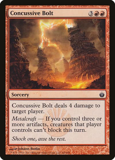 Concussive Bolt MBS-60 Mirrodin Besieged Magic card