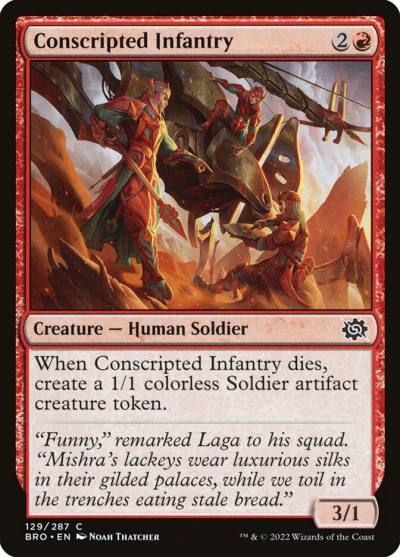 Conscripted Infantry BRO-129 The Brothers' War Magic card