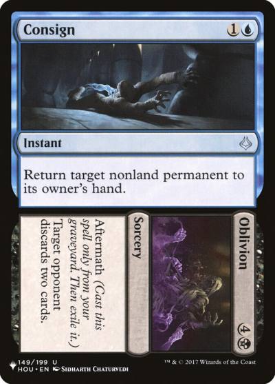 Consign // Oblivion PLST-HOU-149 The List Magic card