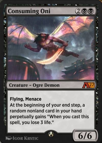 Consuming Oni YNEO-17 Alchemy: Kamigawa Magic card