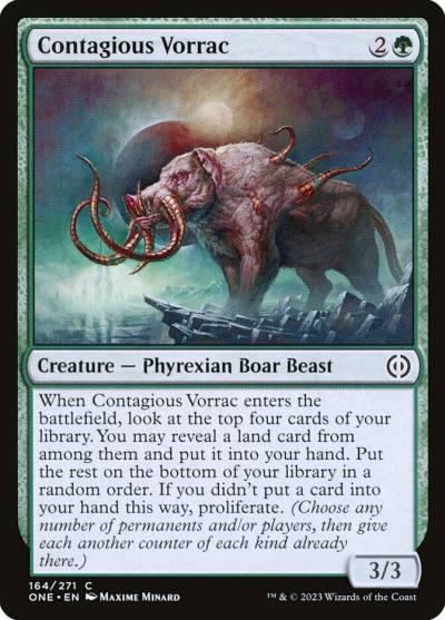 Contagious Vorrac 164 Phyrexia: All Will Be One Magic card