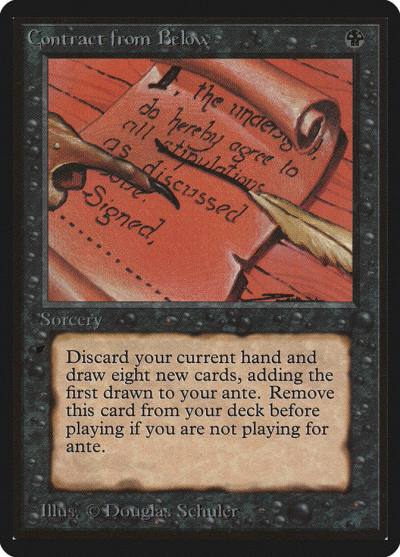 Contract from Below LEB-97 Limited Edition Beta Magic card