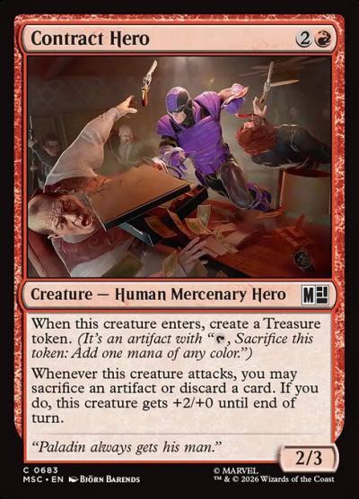 Contract Hero MSC-683 Marvel Super Heroes Commander Magic card