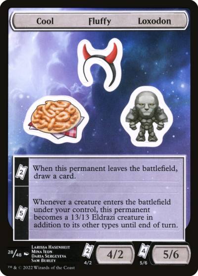 Cool Fluffy Loxodon SUNF-28 Unfinity Sticker Sheets Magic card