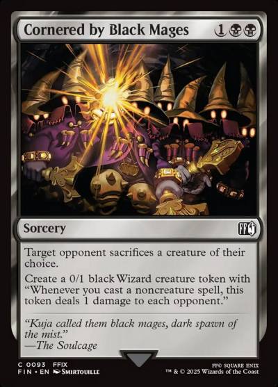 Cornered by Black Mages FIN-93 Final Fantasy Magic card