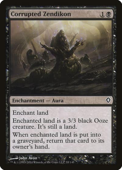Corrupted Zendikon WWK-55 Worldwake Magic card