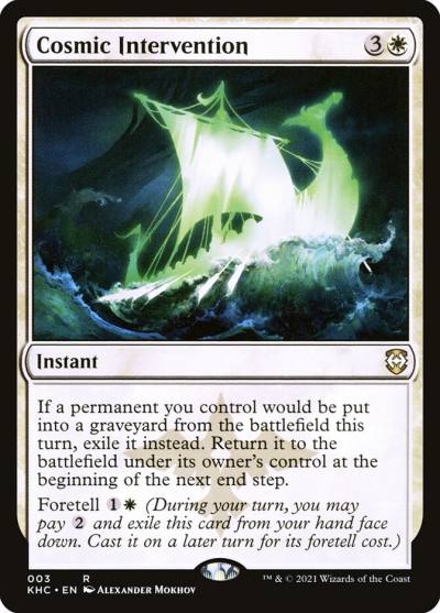 Cosmic Intervention KHC-3 Kaldheim Commander Magic card