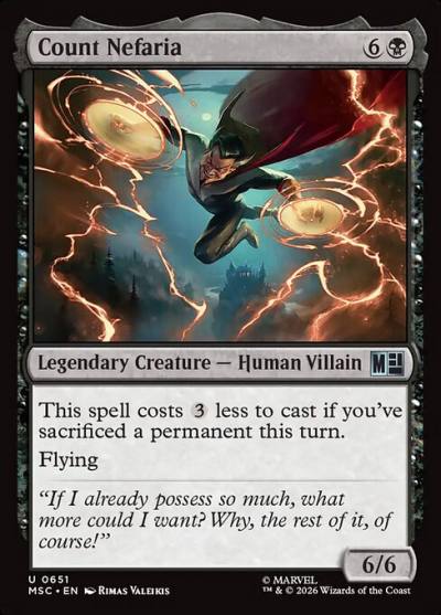 Count Nefaria MSC-651 Marvel Super Heroes Commander Magic card