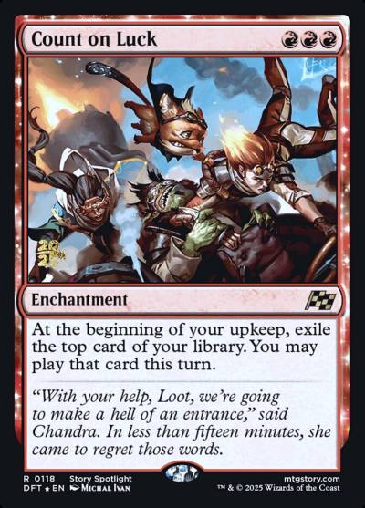 Count on Luck PDFT-118S Aetherdrift Promos Magic card