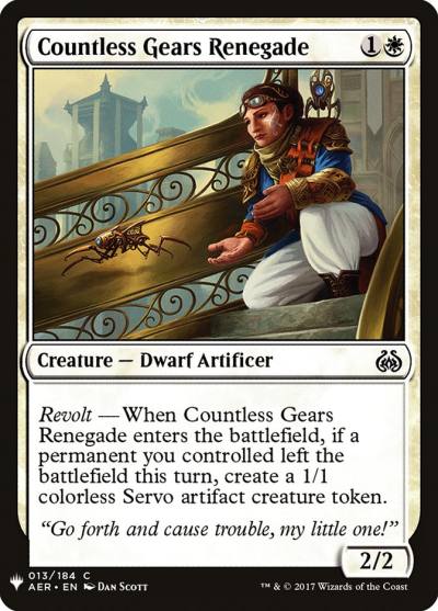 Countless Gears Renegade PLST-AER-13 The List Magic card