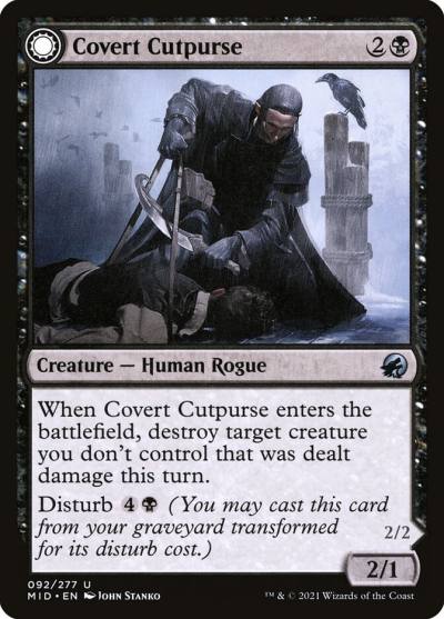 Covert Cutpurse // Covetous Geist MID-92 Innistrad: Midnight Hunt Magic card